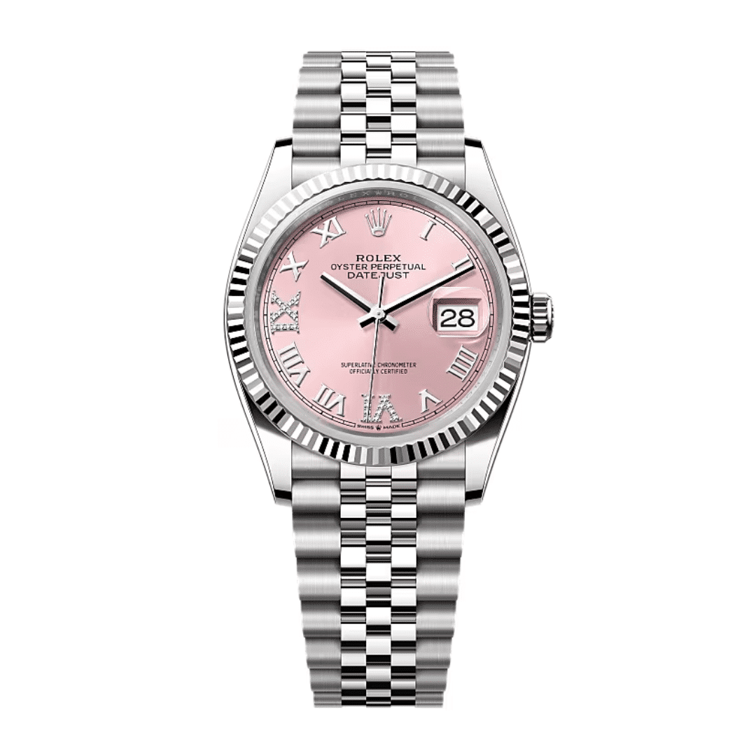 Rolex Datejust Pink Roman Dial Replica